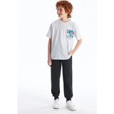 LC Waikiki Lcw Kids Antrasit Beli Lastikli Basic Erkek Çocuk Jogger Eşofman Altı - Antrasit Melanj - 11 Yaş