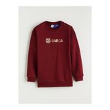 LC Waikiki LCW Kids Barcelona Baskılı Erkek Çocuk Kalın Sweatshirt