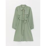 LC Waikiki Lcw Kids Basic Uzun Kollu Kız Çocuk Elbise - Green - 7 - 8 Yaş