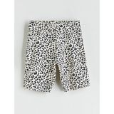 LC Waikiki Lcw Kids Bej Beli Lastikli Leopar Desenli Kız Çocuk Kısa Tayt - 8 - 9 Yaş