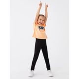 LC Waikiki Lcw Kids Beli Lastikli Basic Kız Çocuk Uzun Tayt - Siyah