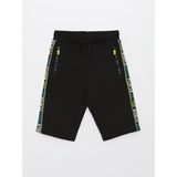LC Waikiki Lcw Kids Beli Lastikli Baskılı Erkek Çocuk Şort - 4 - 5 Yaş - Siyah
