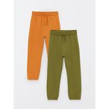LC Waikiki Lcw Kids Beli Lastikli Erkek Çocuk Jogger Eşofman Altı 2'li - 1 - 2 Yaş - Haki