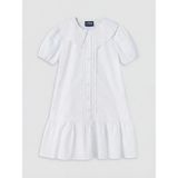 LC Waikiki Lcw Kids Beyaz Bebe Yaka Nakışlı Kız Çocuk Poplin Elbise - 8 - 9 Yaş