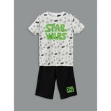 LC Waikiki Lcw Kids Beyaz Bisiklet Yaka Star Wars Baskılı Erkek Çocuk Şortlu Pijama Takımı - 12 - 13 Yaş