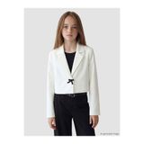 LC Waikiki LCW Kids Beyaz Fiyonk Detaylı Kız Çocuk Blazer Ceket