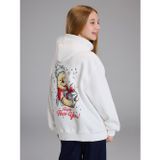 LC Waikiki LCW Kids Beyaz Kapüşonlu Winnie The Pooh Baskılı Kız Çocuk Kalın Sweatshirt