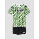 LC Waikiki Lcw Kids Beyaz Minecraft Baskılı Erkek Çocuk Şortlu Pijama Takımı - 10 - 11 Yaş
