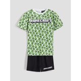 LC Waikiki Lcw Kids Beyaz Minecraft Baskılı Erkek Çocuk Şortlu Pijama Takımı - 12 - 13 Yaş