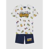 LC Waikiki Lcw Kids Beyaz Stumble Guys Baskılı Erkek Çocuk Şortlu Pijama Takımı - 7 - 8 Yaş