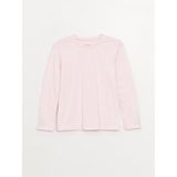 LC Waikiki Lcw Kids Bisiklet Yaka Basic Uzun Kollu Kız Çocuk Tişört - 5 - 6 Yaş - Pembe