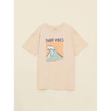 LC Waikiki Lcw Kids Bisiklet Yaka Baskılı Kısa Kollu Organik Pamuklu Erkek Çocuk Tişört - Renkli - Dropsuz - 13 - 14 Yaş