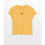 LC Waikiki Lcw Kids Bisiklet Yaka Nakışlı Kısa Kollu Kız Çocuk Tişört - 11 - 12 Yaş - Light