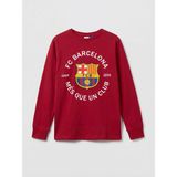 LC Waikiki Lcw Kids Bordo Fc Barcelona Baskılı Erkek Çocuk Pijama Üstü