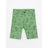 LC Waikiki Lcw Kids Desenli Gabardin Erkek Çocuk Şort - Yeşil - 11 - 12 Yaş