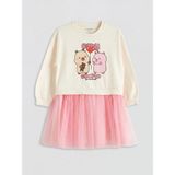 LC Waikiki Lcw Kids Ekru Capyfun Baskılı Kız Çocuk Tütü Elbise - 6 - 7 Yaş