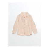 LC Waikiki Lcw Kids Ekru Gabardin Çizgili Erkek Çocuk Gömlek
