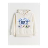 LC Waikiki LCW Kids Ekru Kapüşonlu Care Bears Baskılı Kız Çocuk Sweatshirt