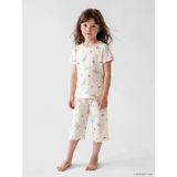 LC Waikiki Lcw Kids Ekru Kız Bebek Kaprili Pijama Takımı