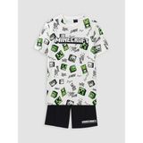 LC Waikiki Lcw Kids Ekru Minecraft Baskılı Erkek Çocuk Şortlu Pijama Takımı - 13 - 14 Yaş