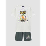 LC Waikiki Lcw Kids Ekru Stumble Guys Baskılı Erkek Çocuk Şortlu Pijama Takımı - 9 - 10 Yaş