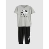 LC Waikiki Lcw Kids Gri Baskılı Erkek Çocuk Pijama Takım - 9 - 10 Yaş