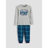 LC Waikiki Lcw Kids Gri New York Baskılı Erkek Çocuk Pijama Takımı - 9 - 10 Yaş