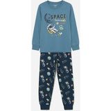 LC Waikiki Lcw Kids Indigo Baskılı Erkek Çocuk Pijama Takım - 7 - 8 Yaş