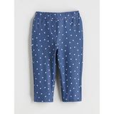 LC Waikiki Lcw Kids Indigo Beli Lastikli Baskılı Kız Çocuk Tayt - İndigo - 9 - 12 Ay