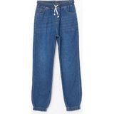 LC Waikiki Lcw Kids Indigo Beli Lastikli Erkek Çocuk Jogger Jean Pantolon - Mid indigo Rodeo - 12 - 13 Yaş