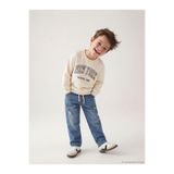 LC Waikiki LCW Kids Indigo Regular Fit Erkek Bebek Bağcıklı Jean Pantolon