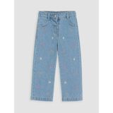 LC Waikiki Lcw Kids Indigo Regular Fit Nakışlı Kız Çocuk Jean Pantolon - 8 Yaş