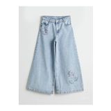 LC Waikiki LCW Kids Indigo Wideleg Taşlı Kız Çocuk Jean Pantolon