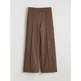 LC Waikiki Lcw Kids Kahverengi Beli Lastikli Geniş Paça Kız Çocuk Eşofman Altı - 8 - 9 Yaş