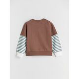 LC Waikiki Lcw Kids Kahverengi Bisiklet Yaka Kız Çocuk Sweatshirt - 11 - 12 Yaş