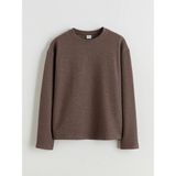 LC Waikiki Lcw Kids Kahverengi Bisiklet Yaka Kız Çocuk Sweatshirt - Light Brown