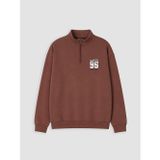 LC Waikiki LCW Kids Kahverengi Dik Yaka Baskılı Erkek Çocuk Kalın Sweatshirt