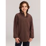 LC Waikiki LCW Kids Kahverengi Dik Yaka Erkek Çocuk Kalın Sweatshirt