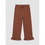 LC Waikiki Lcw Kids Kahverengi Kız Çocuk Paçaları Fırfırlı Eşofman Altı - 1 - 2 Yaş