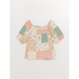 LC Waikiki Lcw Kids Kare Yaka Desenli Kısa Kollu Kız Çocuk Tişört - 5 - 6 Yaş - Karışık