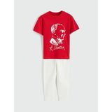 LC Waikiki Lcw Kids Kırmızı Atatürk Baskılı Erkek Çocuk Tişört ve Pantolon - 4 - 5 Yaş