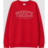 LC Waikiki LCW Kids Kırmızı Baskılı Erkek Çocuk Kalın Sweatshirt