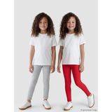 LC Waikiki Lcw Kids Kırmızı Beli Lastikli Kız Bebek Tayt 2'li