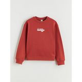 LC Waikiki Lcw Kids Kırmızı Bisiklet Yaka Baskılı Kız Çocuk Kalın Sweatshirt - 12 - 13 Yaş