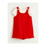 LC Waikiki LCW Kids Kırmızı Kız Çocuk Düz Salopet Elbise