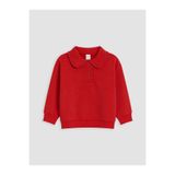 LC Waikiki LCW Kids Kırmızı Polo Yaka Kız Çocuk Kalın Sweatshirt
