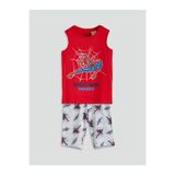 LC Waikiki LCW Kids Kirmizi Spider-Man Baskılı Erkek Çocuk Şortlu Pijama Takım