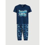 LC Waikiki Lcw Kids Lacivert Baskılı Erkek Çocuk Pijama Takım - 8 - 9 Yaş