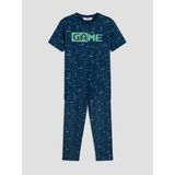 LC Waikiki Lcw Kids Lacivert Bisiklet Yaka Baskılı Erkek Çocuk Pijama Takım - 8 - 9 Yaş