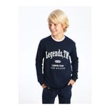 LC Waikiki LCW Kids Lacivert Bisiklet Yaka Erkek Çocuk Tişört